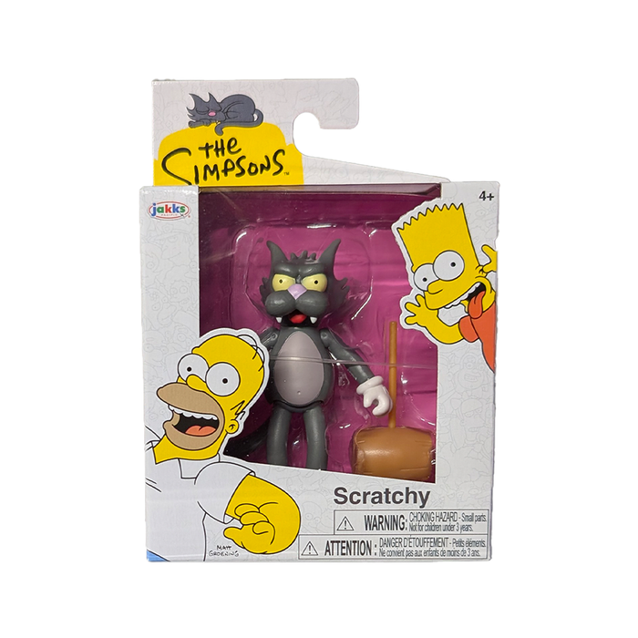 The Simpsons Scratchy Action Figure 2 1/2" Scale Springfield’s Most Battered Feline by Jakks Pacific