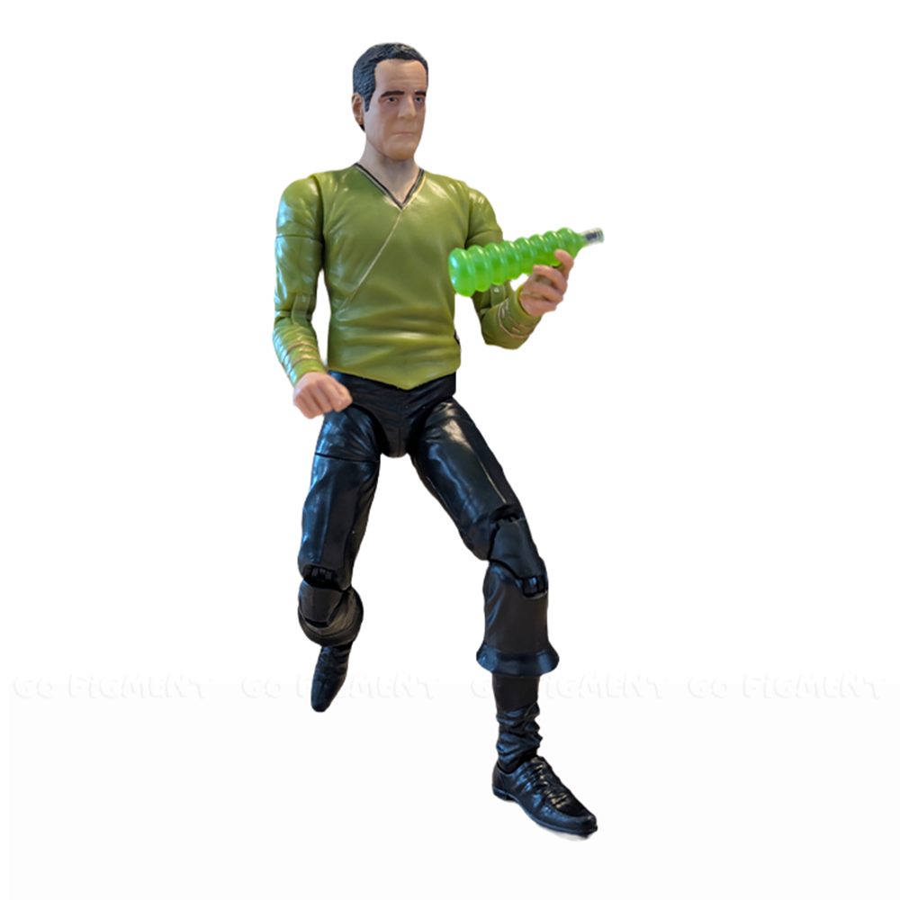 Mirror Universe Archer 7" Star Trek: Enterprise Nacelle Premium Action Figure Collectible by Nacelle holding green prop.