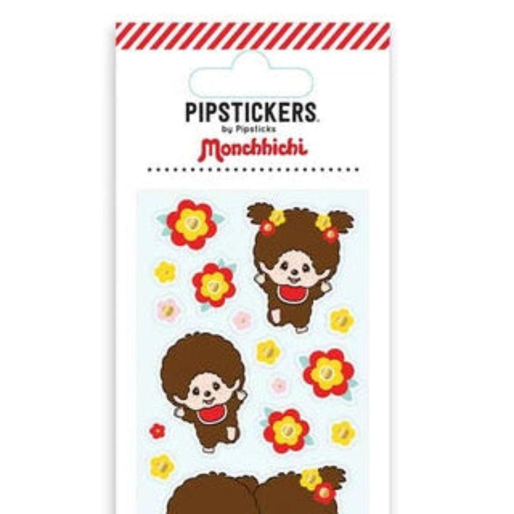 Pack of Pipsticks stickers featuring cartoon monkey characters on a white background