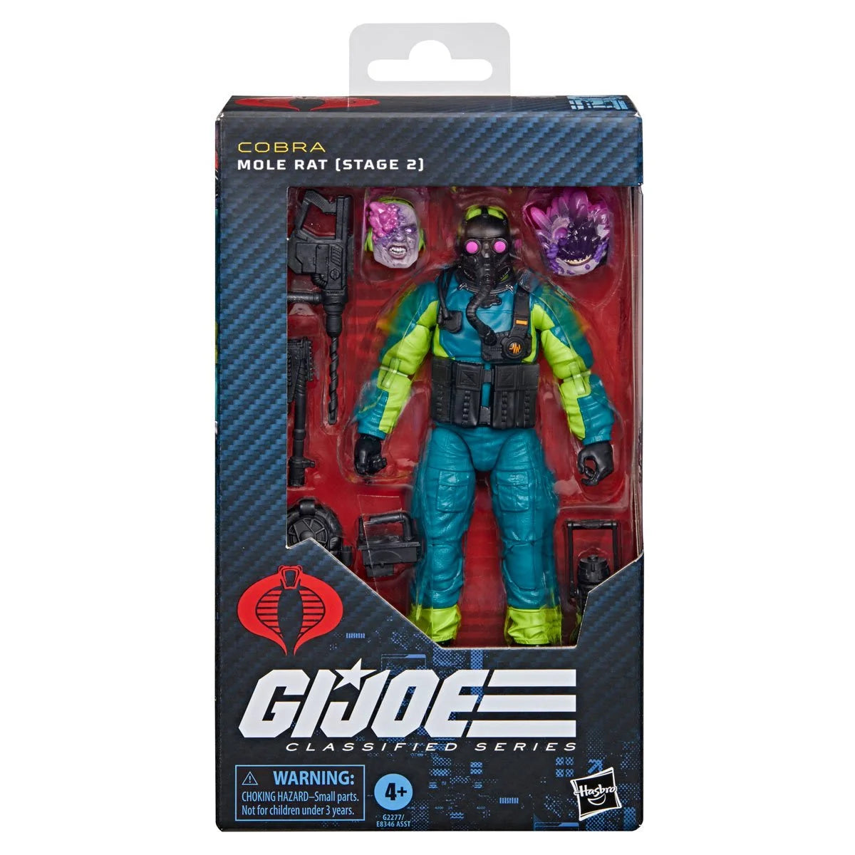 Mole Rat (Stage 2) "190" G.I. Joe Classified Series 6 inch COBRA Action Figure by Hasbro in packaging with accessories