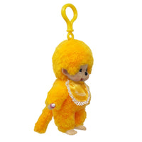 Monchhichi Lacie Orange Satin Bib Plush 4 Inch Figure by Sekiguchi yellow hanging monkey plush