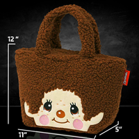 Official Sekiguchi Monchhichi Boa Lunch Bag by K-Wonderland featuring a cozy insulated character design, often searched as a Monchichi tote.