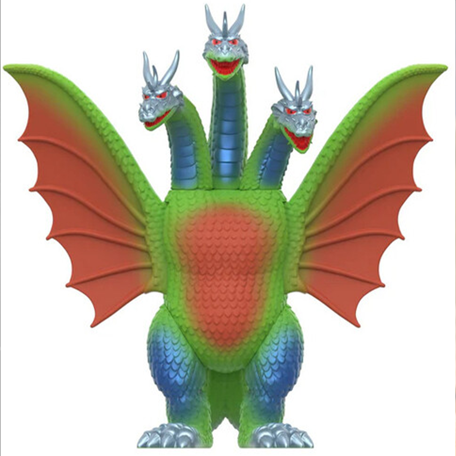 Toho ReAction Figures Mechagodzilla Vintage 50th Anniversary Action Figure By Super7 green three-headed dragon new in box