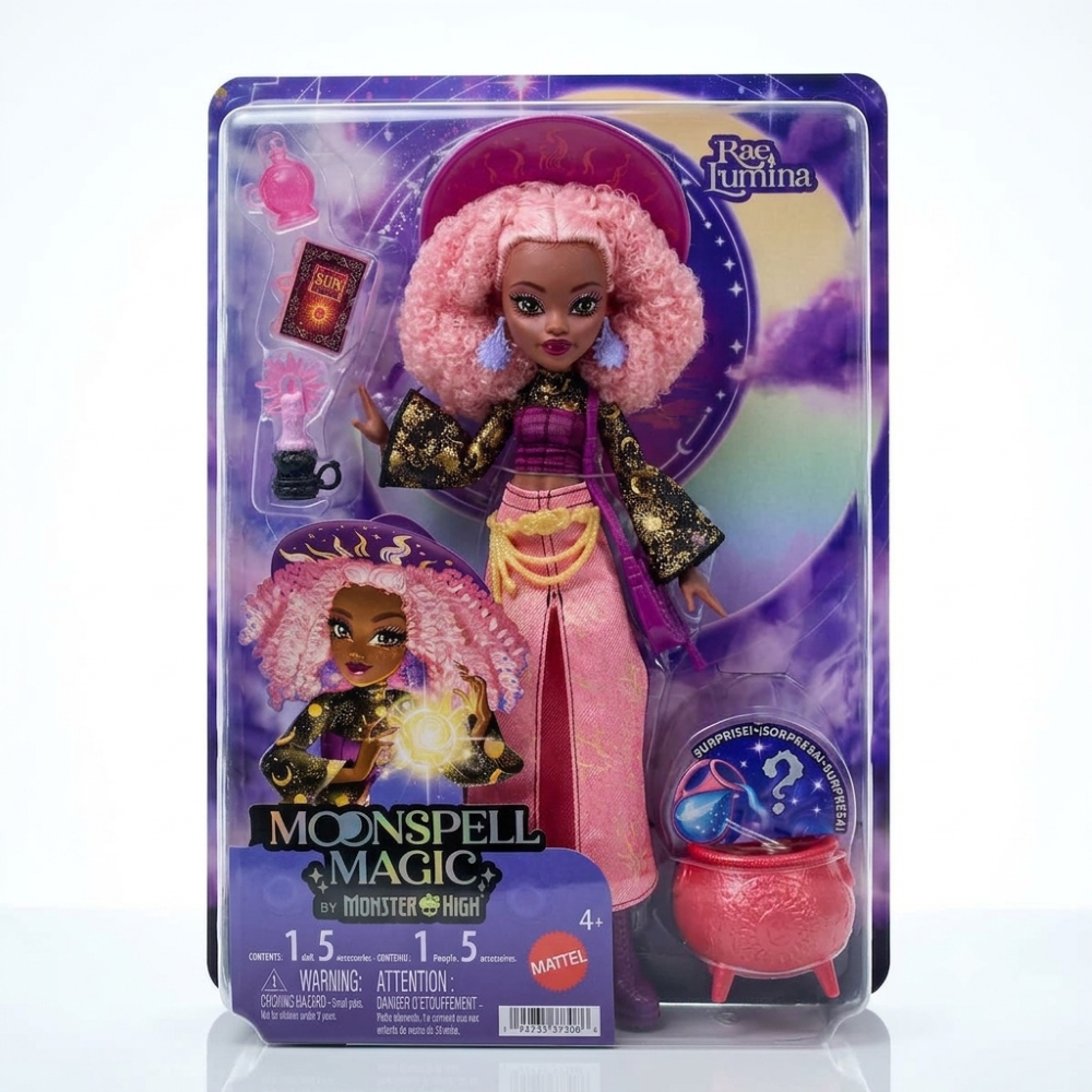 Rae Lumina Doll - Moonspell Magic by Monster High 10.5 Inces IN-HAND by Mattel in branded packaging with accessories
