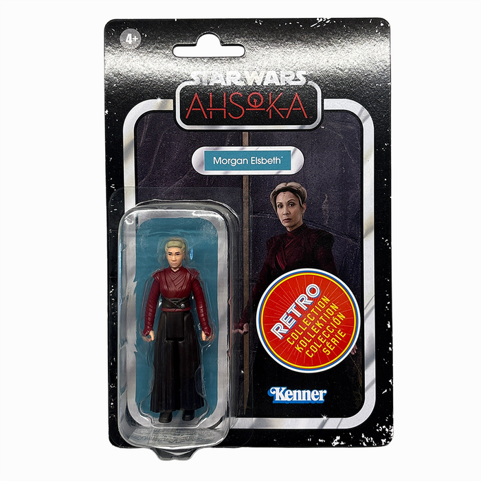 Morgan Elsbeth Star Wars Retro Collection Action Figure in case Ahsoka by Kenner in blister packaging