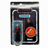 Morgan Elsbeth Star Wars Retro Collection Action Figure in case Ahsoka by Kenner in blister packaging