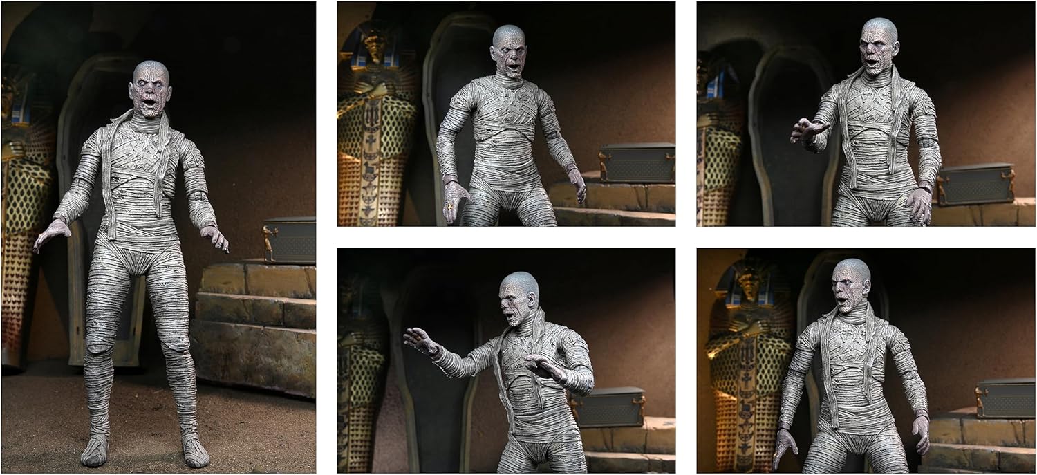 NECA Universal Monsters Ultimate Mummy 7" Figure & Accessory Pack Combo - New with 1:12 scale wrapped figure by Neca