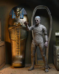 NECA Universal Monsters Ultimate Mummy 7" Figure & Accessory Pack Combo - New, detailed wrapped mummy with sarcophagus by Neca
