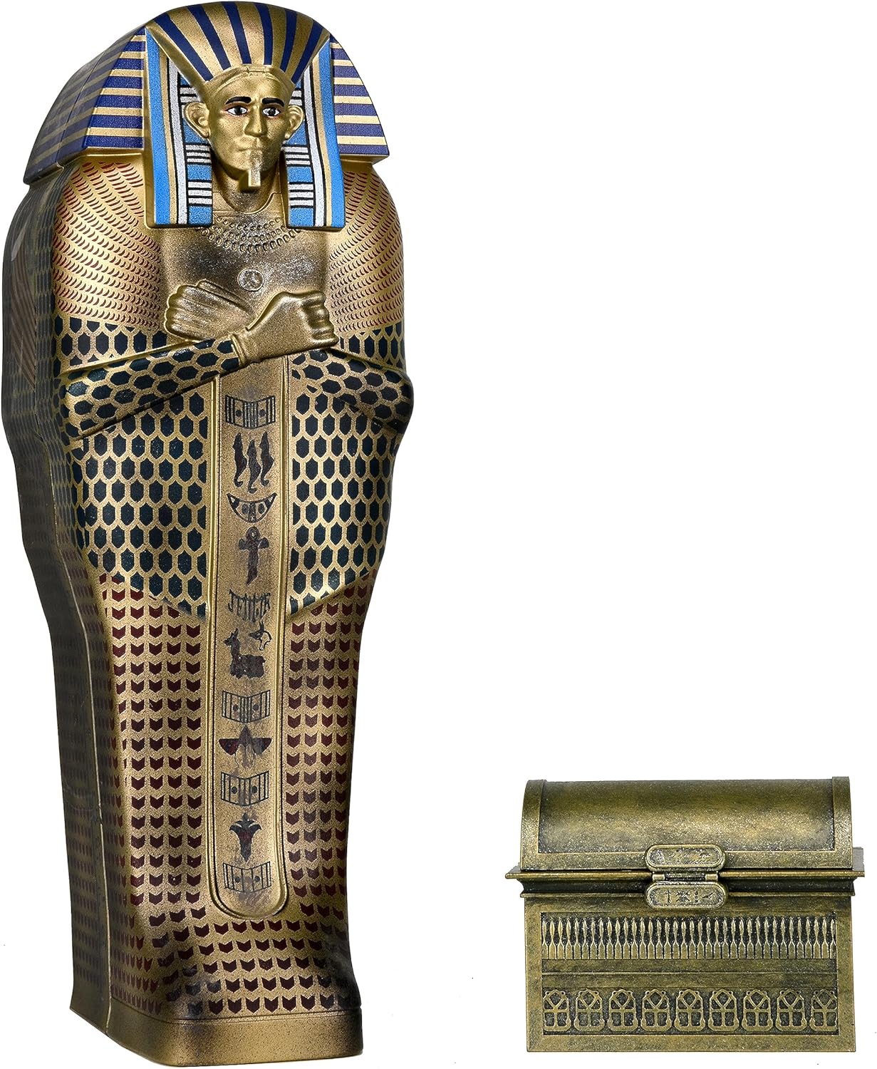 NECA Universal Monsters Ultimate Mummy 7" Figure & Accessory Pack Combo - New with detailed sarcophagus and chest by Neca