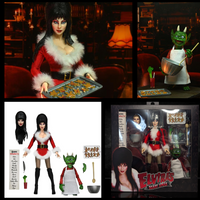 Elvira Very Scary Christmas - Mistress of the Dark 8-Inch Clothed Action Figure new in box by Neca with accessories