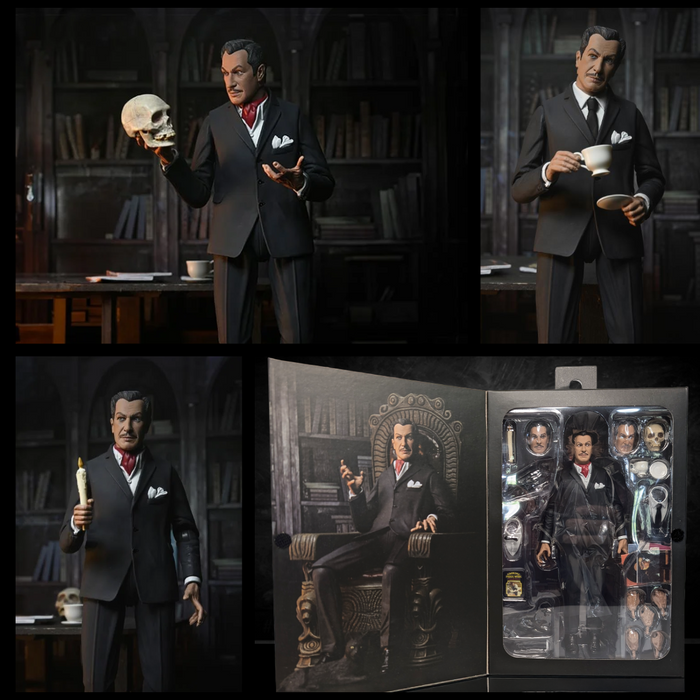 Vincent Price - Ultimate Master of Menace NECA 7-Inch Scale Action Figure new in box with accessories and alternate heads by Neca