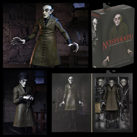 Nosferatu Ultimate Count Orlok Action Figure NECA 7” with multiple hands, heads, and detailed dark coat new in box collectible