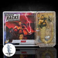 Naga the Serpent Druid -Vitruvian H.A.C.K.S. 1:18 Scale Action Figure by Boss Fight Studio Llc with serpent staff and alternate head accessory