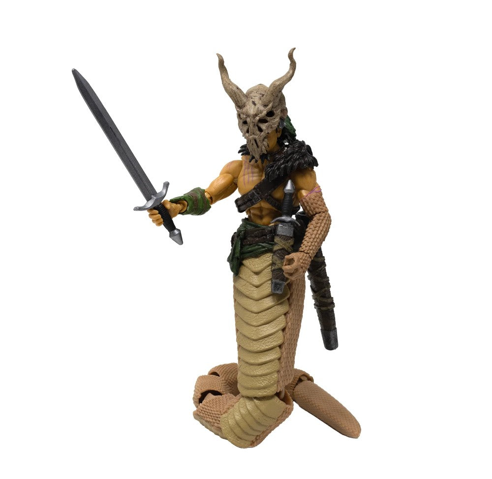Naga the Serpent Druid -Vitruvian H.A.C.K.S. 1:18 Scale Action Figure by Boss Fight Studio Llc with sword and detailed serpent design