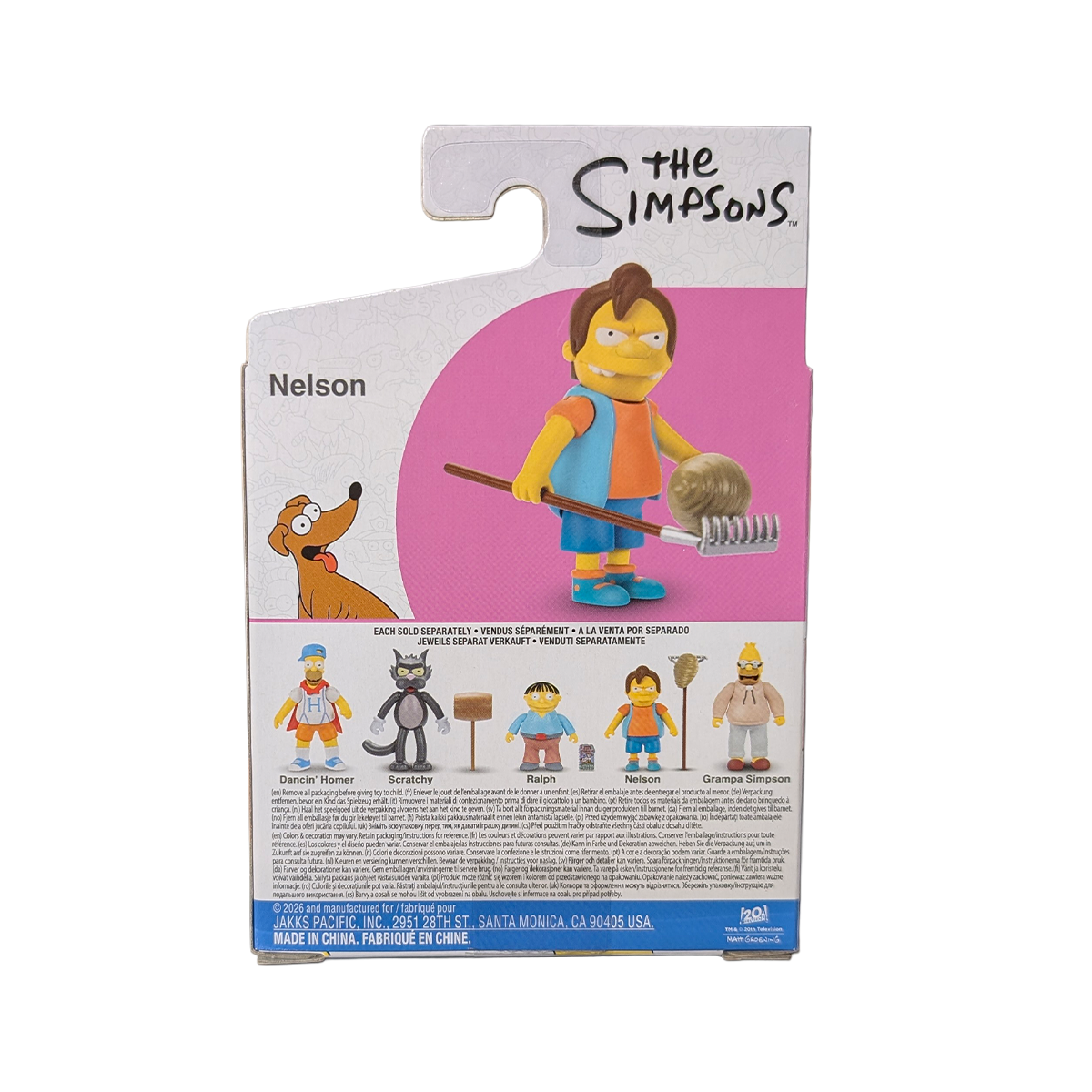 Nelson Muntz Wave 3 Action Figure The Simpsons 2.5in Scale by Jakks Pacific in original packaging