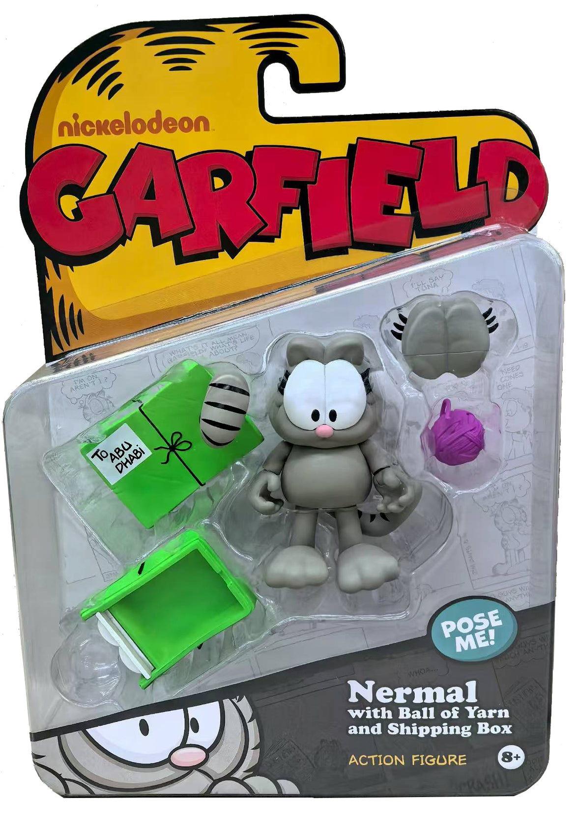 Garfield Wave 1 Nermal Action Figure - 17 Points of Articulation with Yarn & Mail Box - Adorable Kitten Collectible by Boss Fight Studio Llc new in box