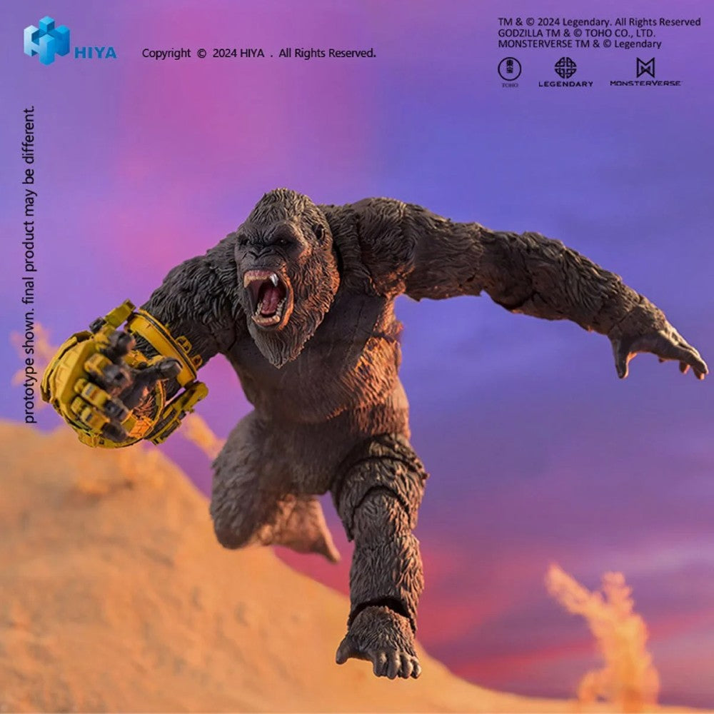 Awe-Inspiring Kong: New Empire Kong Beast Glove Exquisite Basic Action Figure 6.2"" by Hiya Toys, roaring in action pose