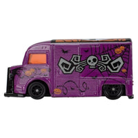 Mattel Hot Wheels Premium Pop Culture Citroen Type H die-cast model in purple with Nightmare Before Christmas design