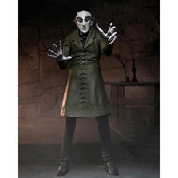 Nosferatu Ultimate Count Orlok Action Figure NECA 7” posed in long coat with pale skin and clawed hands collectible toy