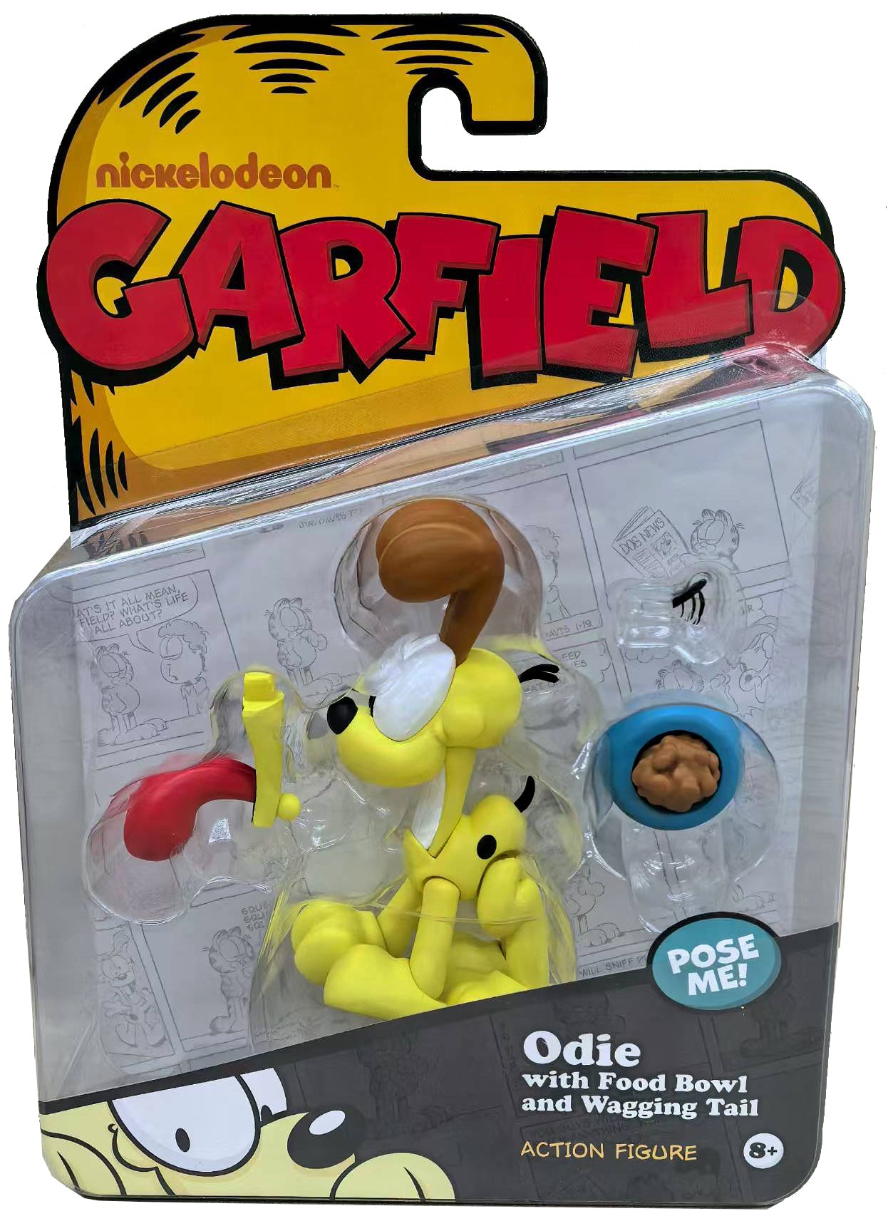 Garfield Wave 1 Odie Action Figure - 17 Points of Articulation with Accessories - Classic Comic Dog Collectible by Boss Fight Studio Llc new in box