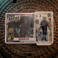 Officer Zed police zombie action figure with weapons and accessories from Vitruvian H.A.C.K.S. Zombie Land Complete Set Diorama and 10 Z-Series Action Figure Lot by Boss Fight Studio Llc