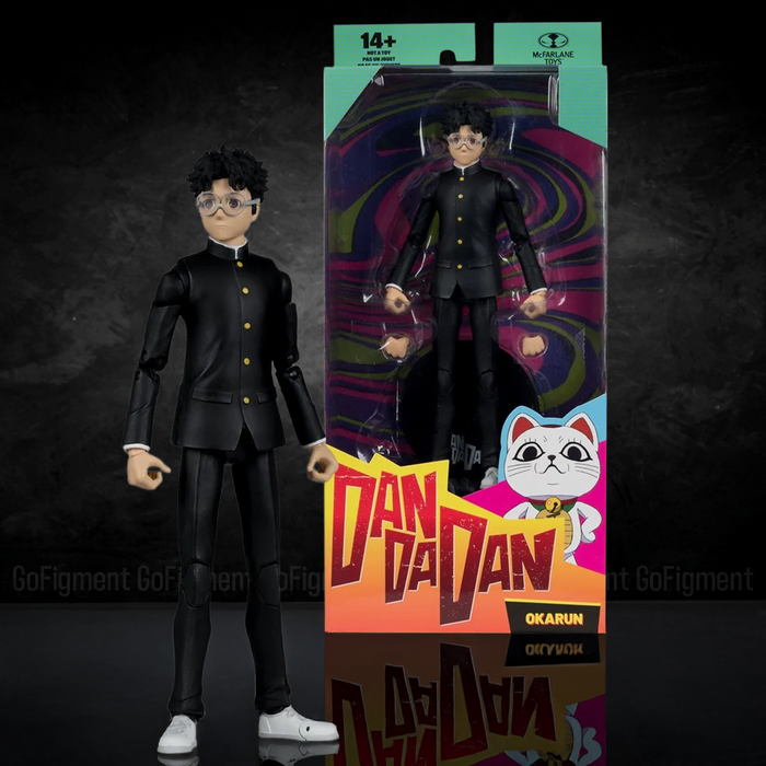 Okarun Dandadan 1:10 Scale 7" Premium Dandadan Action Figure by Go Figment in black uniform with display box