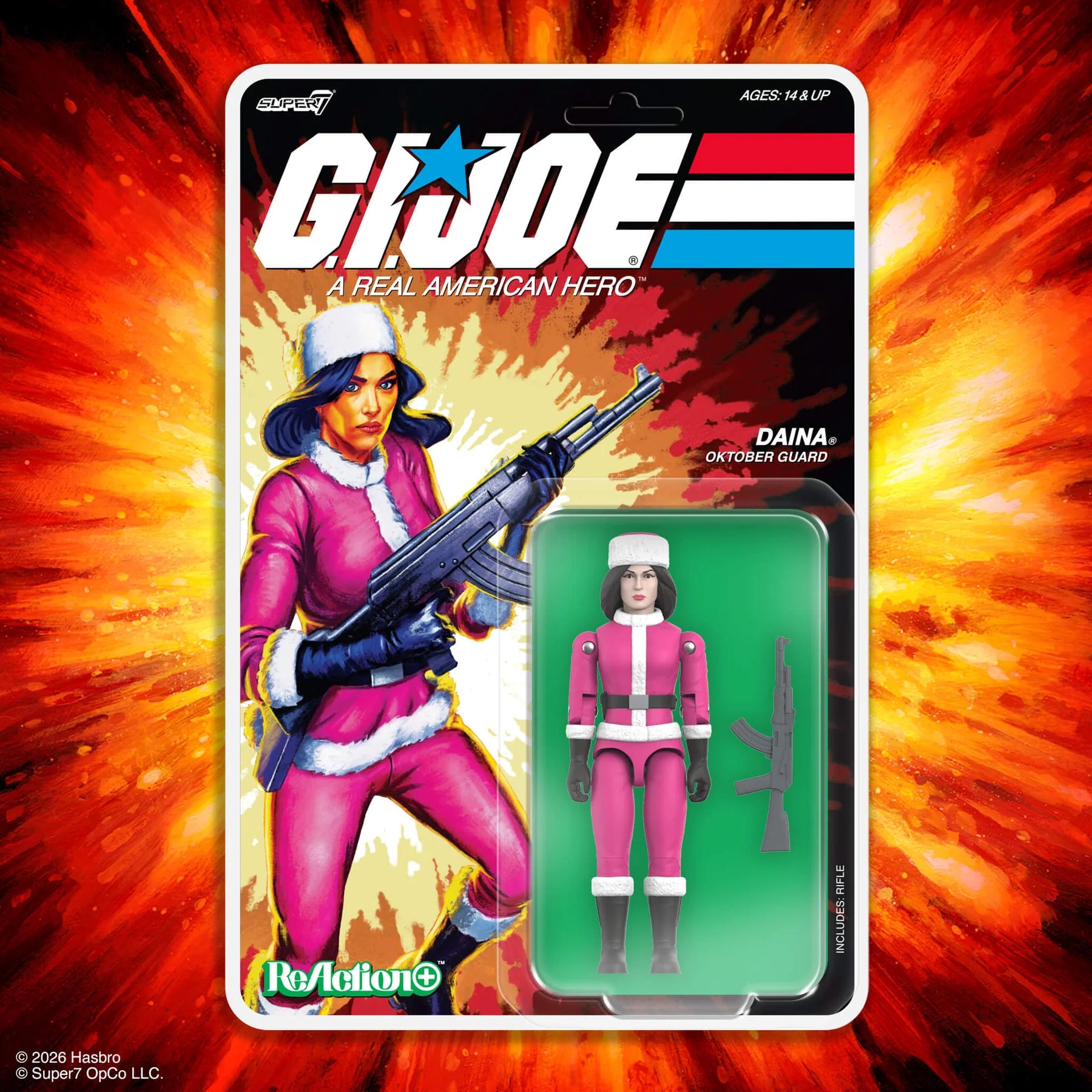Daina G.I. Joe ReAction+ Wave 7 Oktober Guard Sniper Action Figure by Super7 new in box collectible toy pink uniform