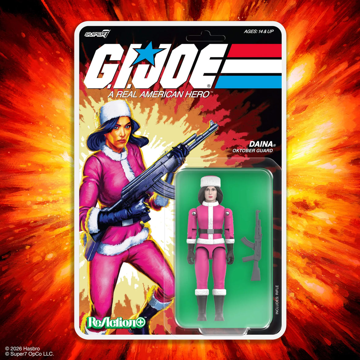Daina G.I. Joe ReAction+ Wave 7 Oktober Guard Sniper Action Figure by Super7 new in box collectible toy pink uniform