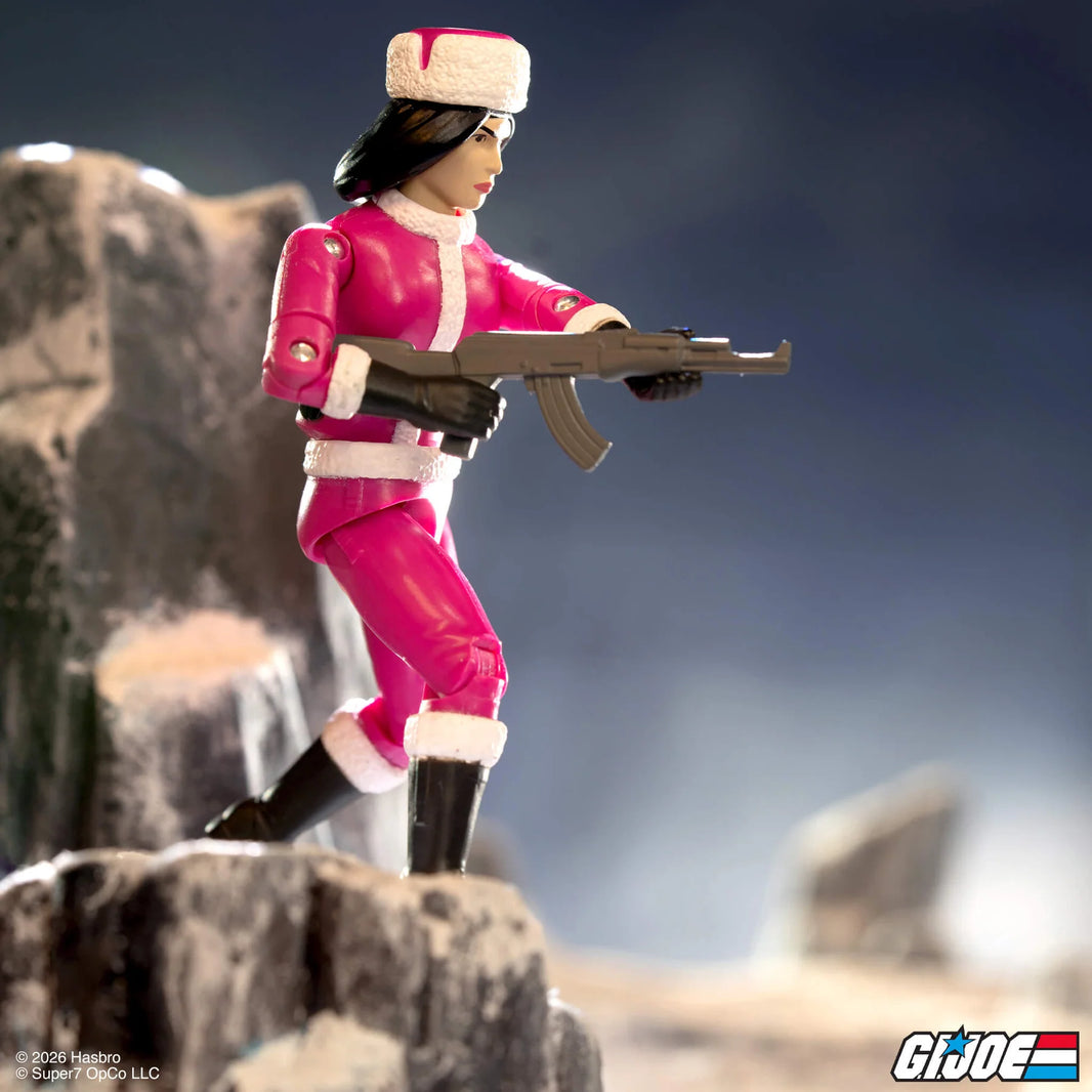Daina G.I. Joe ReAction+ Wave 7 Oktober Guard Sniper Action Figure by Super7 new in box collectible in pink winter uniform