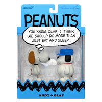 Olaf and Andy Peanuts ReAction Figures 2-Pack Super7 Collectible Figure Set new in box with speech bubble packaging