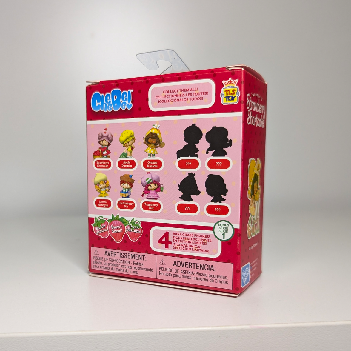 Orange Blossom Translucent 2.5" Strawberry Shortcake Cheebee Figure by Loyal Subjects in collectible packaging background