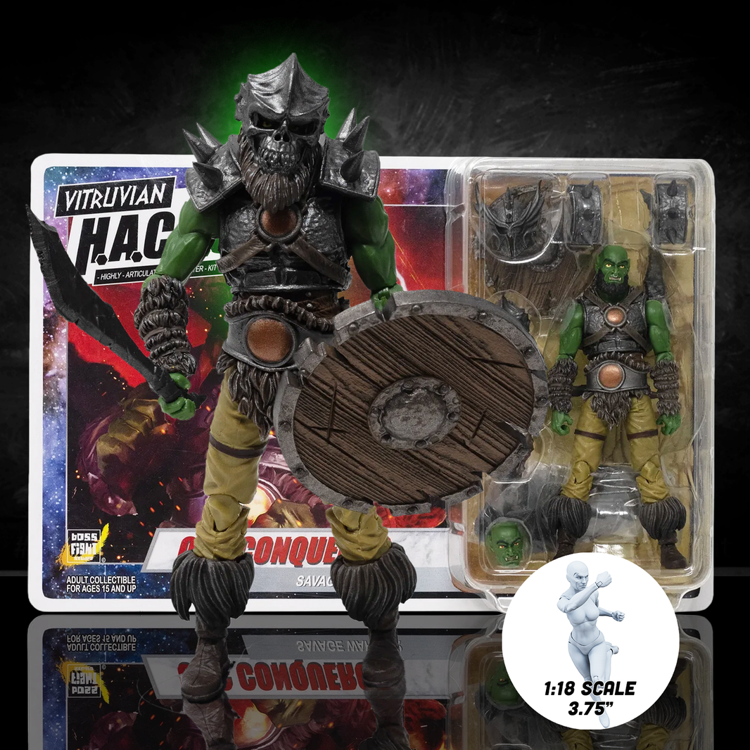 Orc Conqueror Male Savage Warrior Vitruvian H.A.C.K.S. Action Figure 1:18 scale action figure from Boss Fight Studio Llc