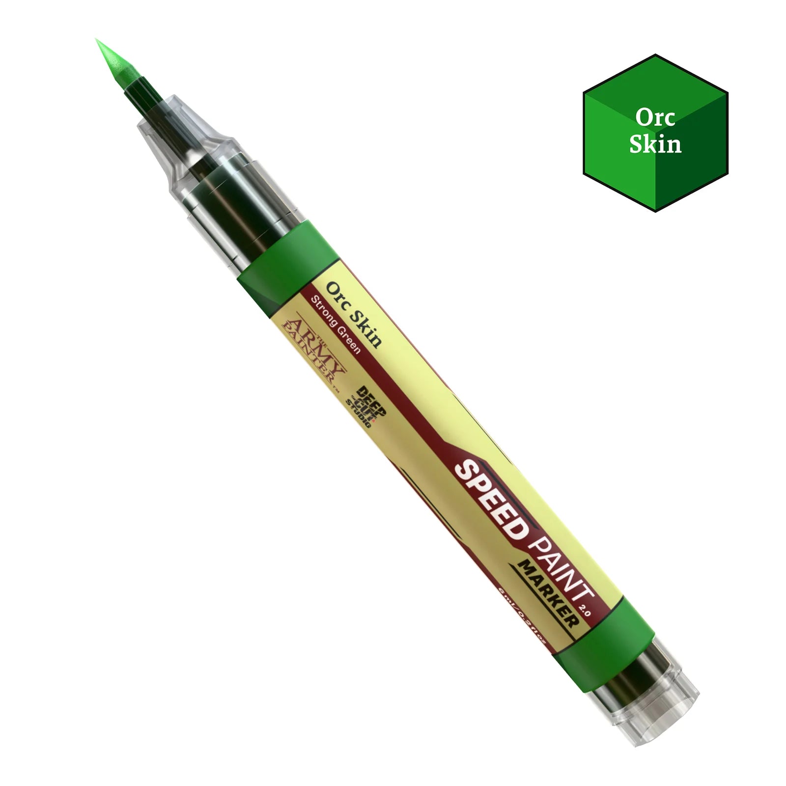 Orc Skin Army Painter Speedpaint Marker - One-Coat Miniature Paint SM1022P with fine brush tip by Army Painter