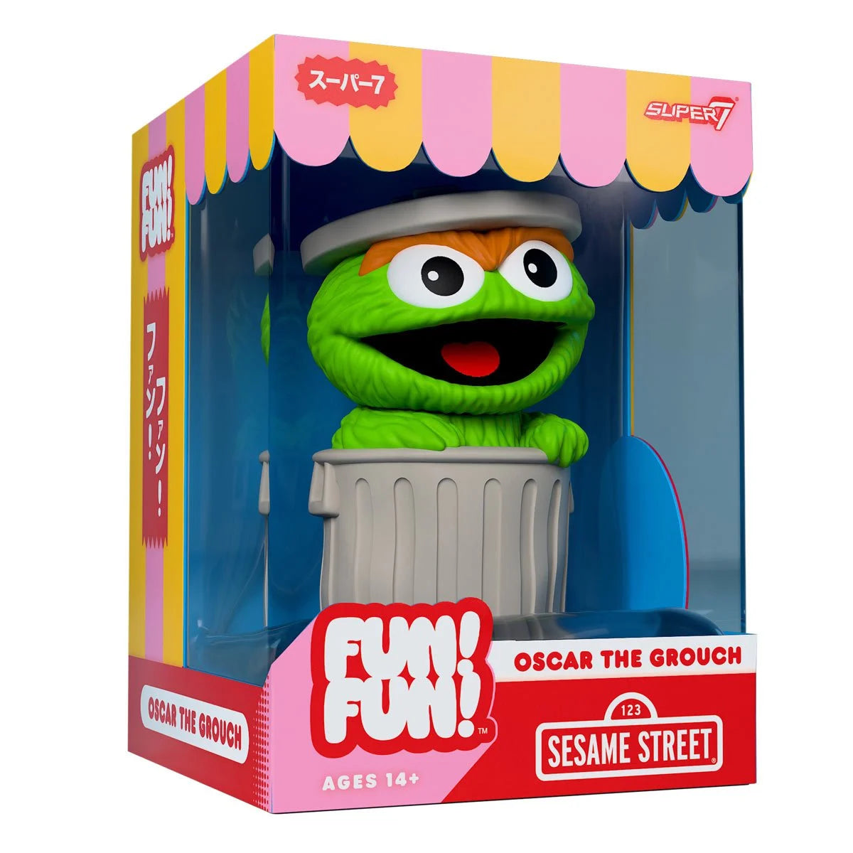 Sesame Street Oscar the Grouch (Green) FUN! FUN! Vinyl Figure new in box by Super7 collectible toy
