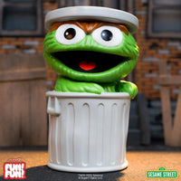 Sesame Street Oscar the Grouch (Green) FUN! FUN! Vinyl Figure new in box by Super7 with trash can container design