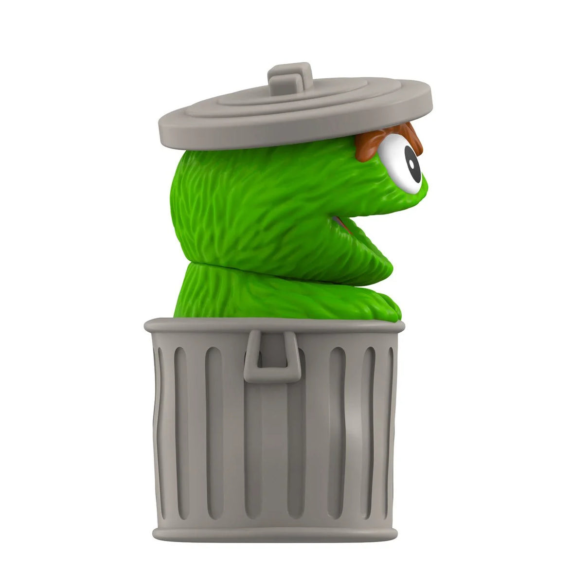 Sesame Street Oscar the Grouch (Green) FUN! FUN! Vinyl Figure new in box collectible toy by Super7 with trash can lid accessory