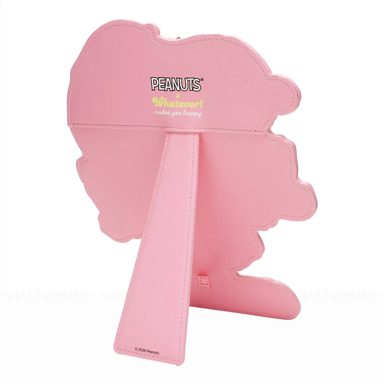 Snoopy Floral Bowtie Oversized Bag Charm Stand Peanuts Whatever Co in pink with support stand by Whatever Makes You Happy
