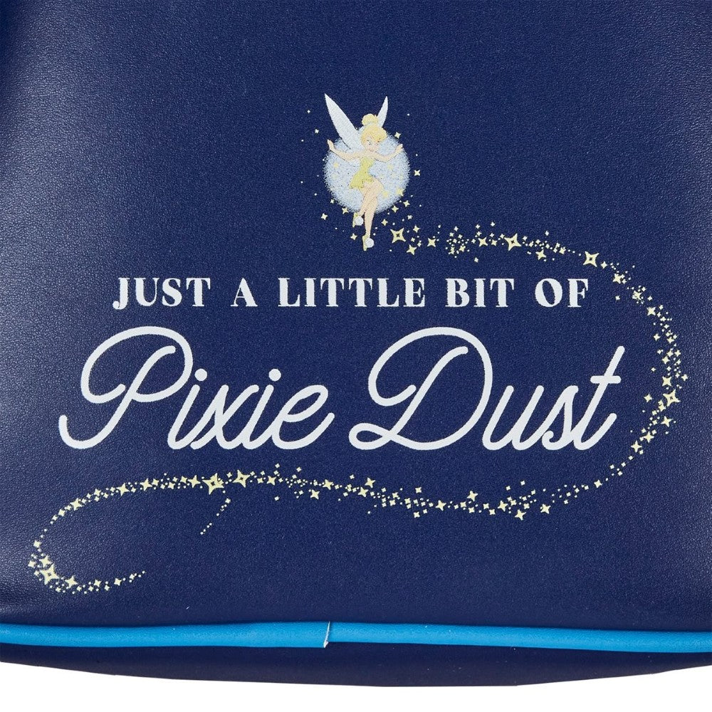 PETER PAN Loungefly Glow-in-the-Dark Tower Disney Mini-Backpack with Tinker Bell and pixie dust design by Loungefly