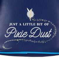 PETER PAN Loungefly Glow-in-the-Dark Tower Disney Mini-Backpack with Tinker Bell and pixie dust design by Loungefly