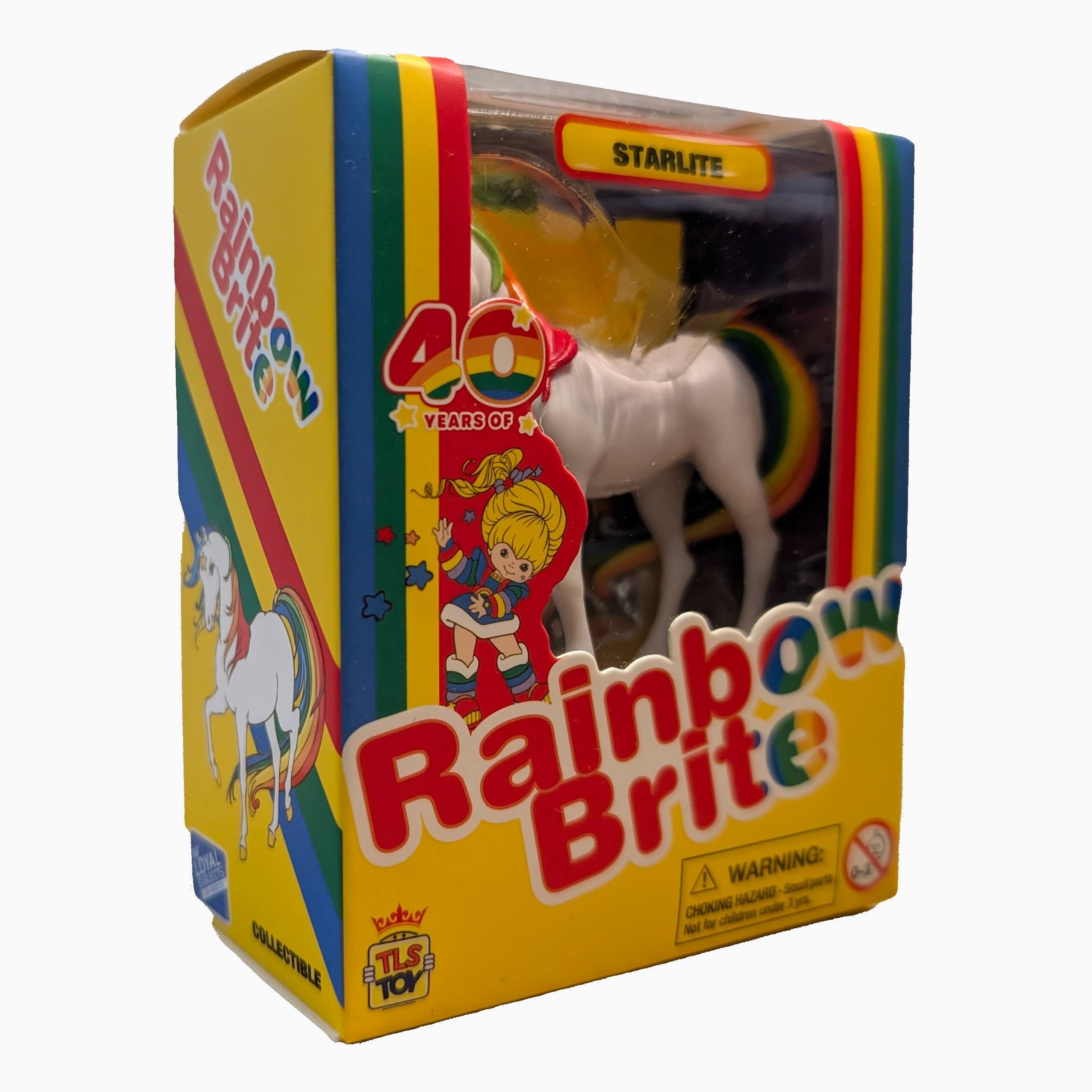 Starlite 2.5 inch collectible figure from Loyal Subjects celebrating 40 years of Rainbow Brite in colorful packaging