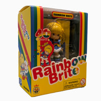 3-inch Loyal Subjects Rainbow Brite collectible figure in yellow 40th anniversary packaging with rainbow stripes