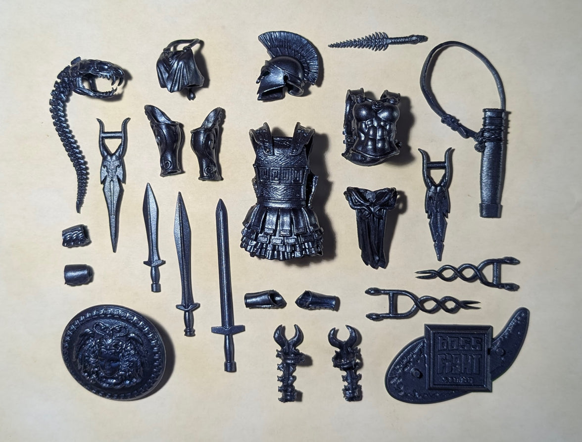1:18 Scale Greek & Roman Mythology Cobalt Blue Accessory Set B (Close-Combat Pack for 3.75" - 4" Figures) by Boss Fight Studio Llc new in box