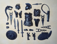 1:18 Scale Greek & Roman Mythology Cobalt Blue Accessory Set B (Close-Combat Pack for 3.75" - 4" Figures) by Boss Fight Studio Llc new in box