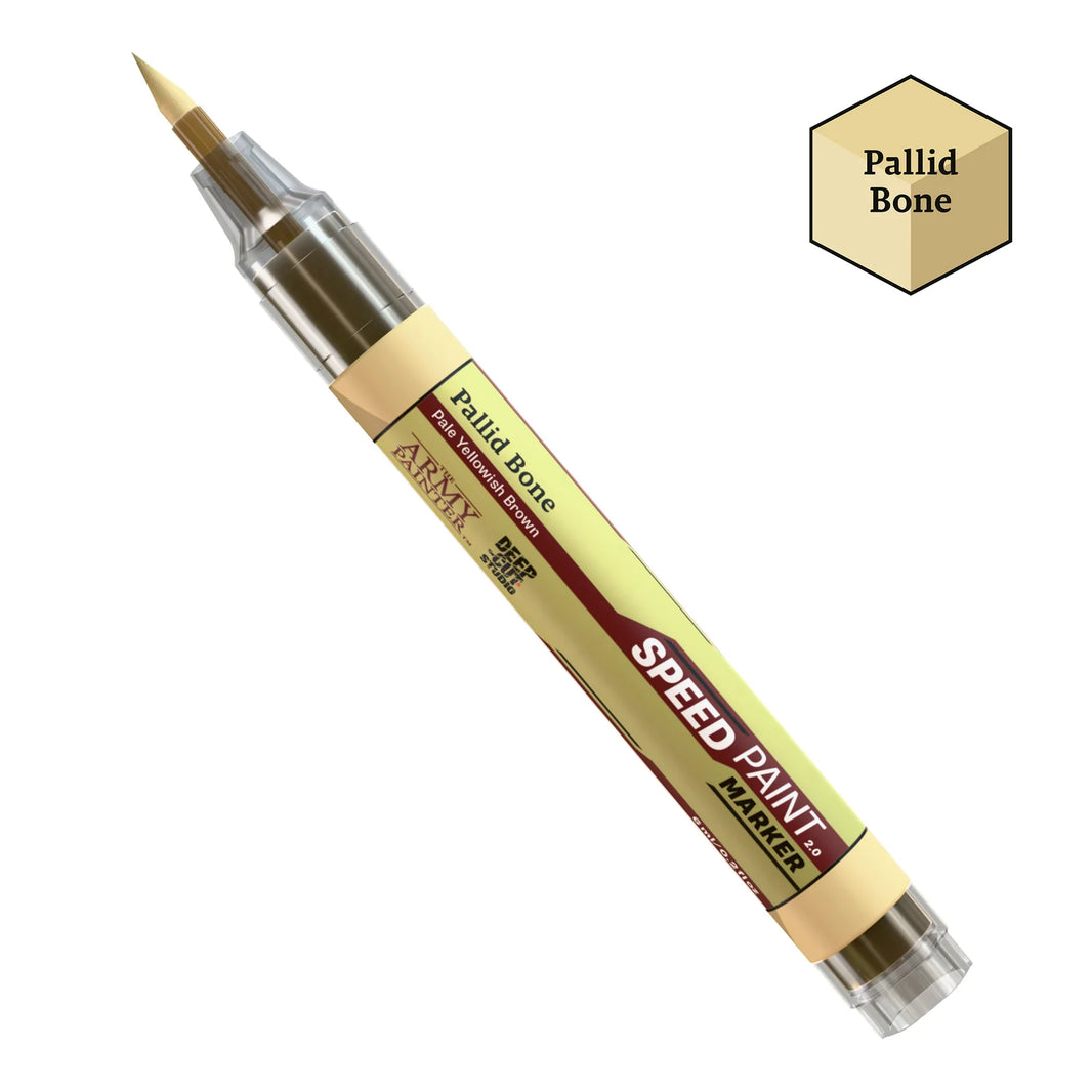 Pallid Bone Army Painter Speedpaint Marker - One-Coat Miniature Paint SM1021P with fine brush tip by Army Painter for model detailing