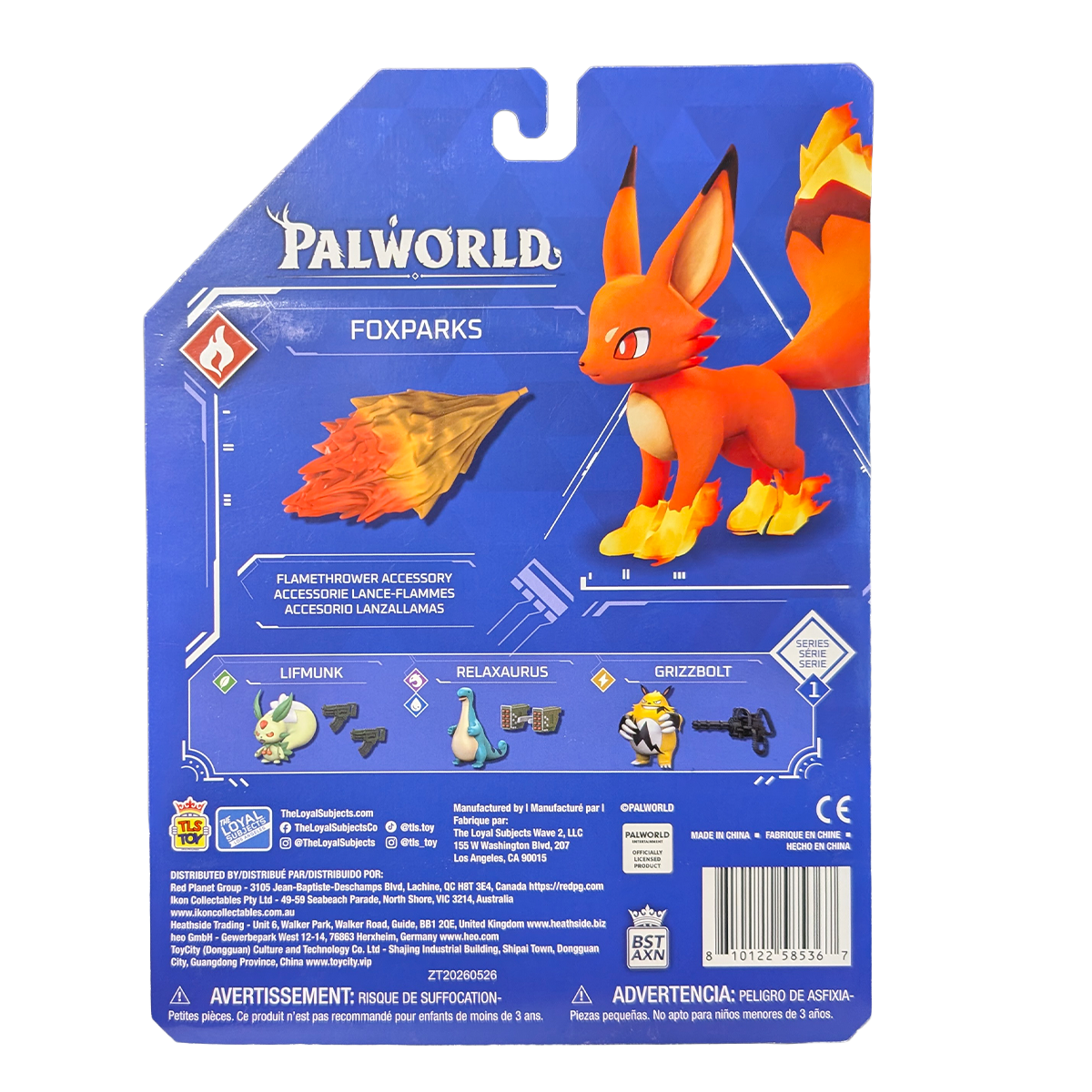 Relaxaurus 4" Palworld Series 1 Premium Action Figure packaging by The Loyal Subjects