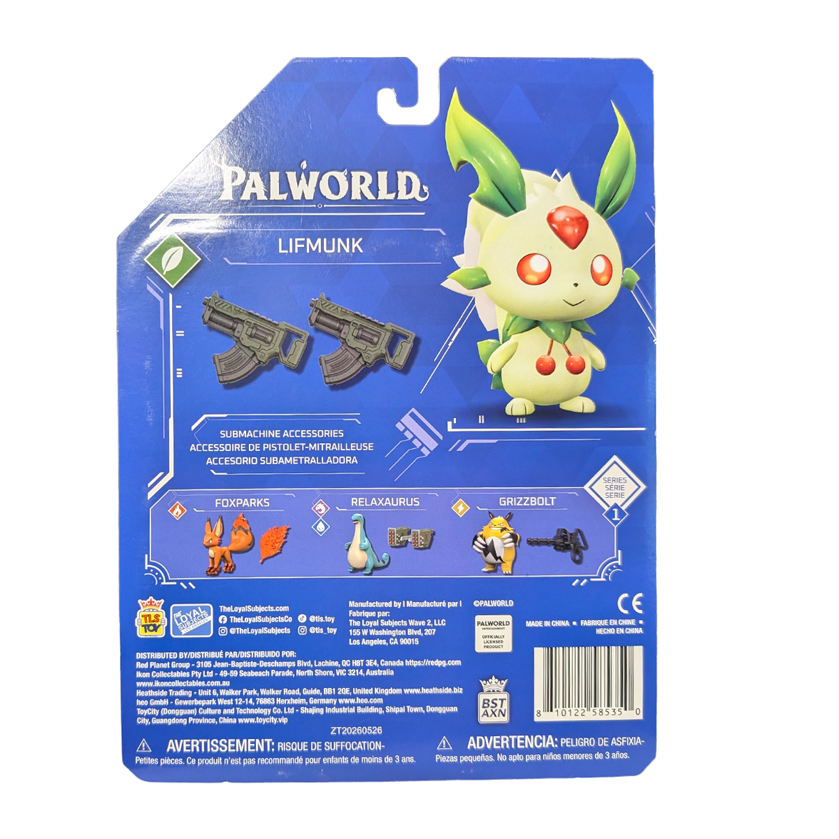 Lifmunk 4" Palworld Series 1 Premium Action Figure packaging by The Loyal Subjects