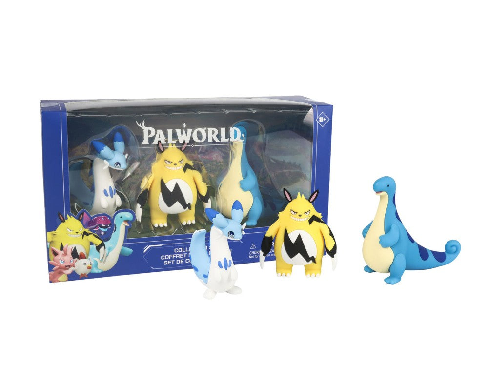 Chillet Relaxaurus Grizzbolt Palworld 3" Scale Action Figure Collector Set Series 1 from The Loyal Subjects displayed with box.
