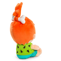 Pebbles Flintstone Phunny Plush: Adorable 7 1/2-Inch Stone Age Daughter Collectible by Kidrobot showing plush toy from side angle with orange hair