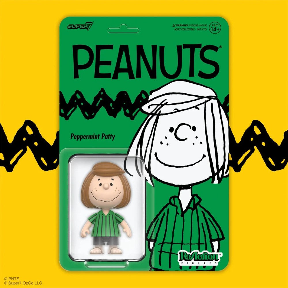 Peppermint Patty Peanuts ReAction Wave 09 Action Figure Super7 new in box 3.75 inch scale collectible toy