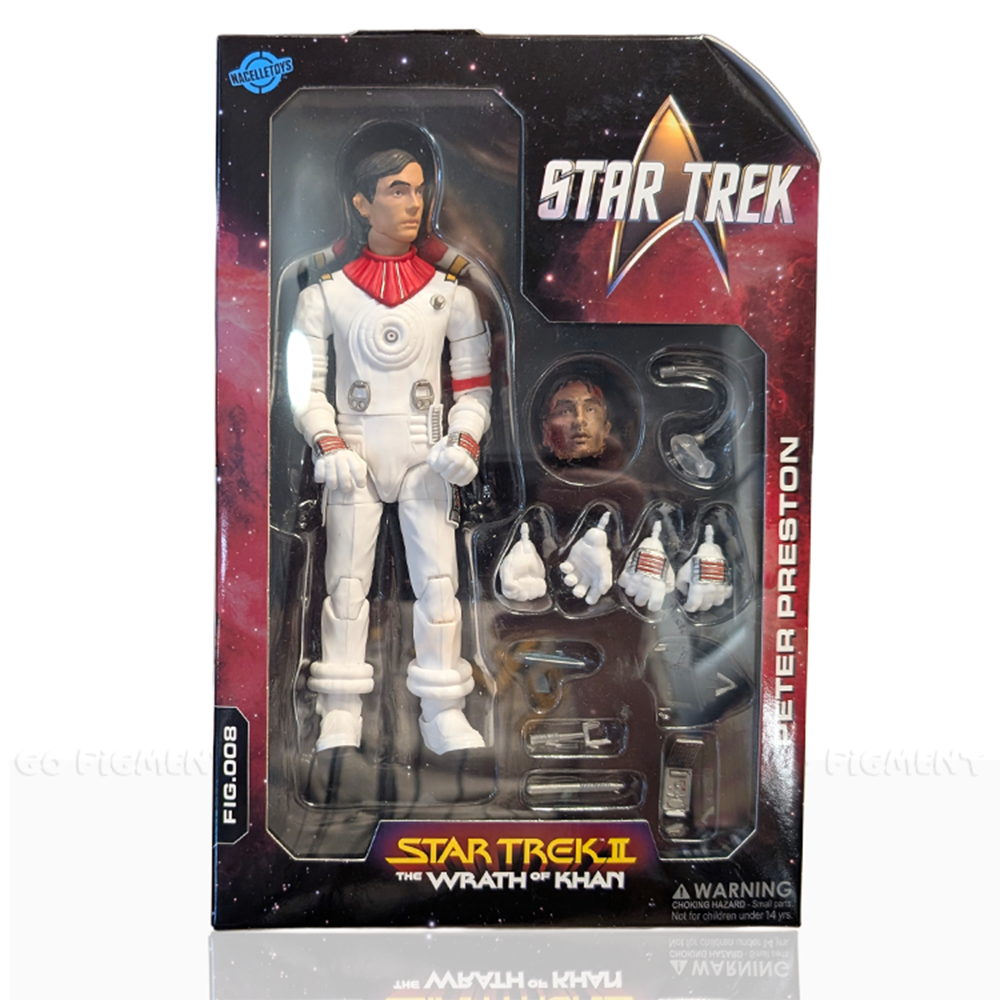 Peter Preston 7" Star Trek II: The Wrath of Khan Nacelle Premium Action Figure Collectible by Nacelle in packaging
